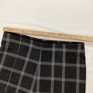 Dip Black White Plaid Straight Leg Pants Women's Size M Trousers No pockets